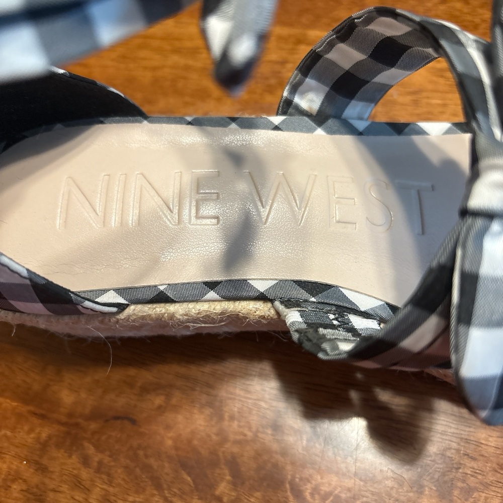 Nine West Black and White Gladiator Sandals - Picture 4 of 4